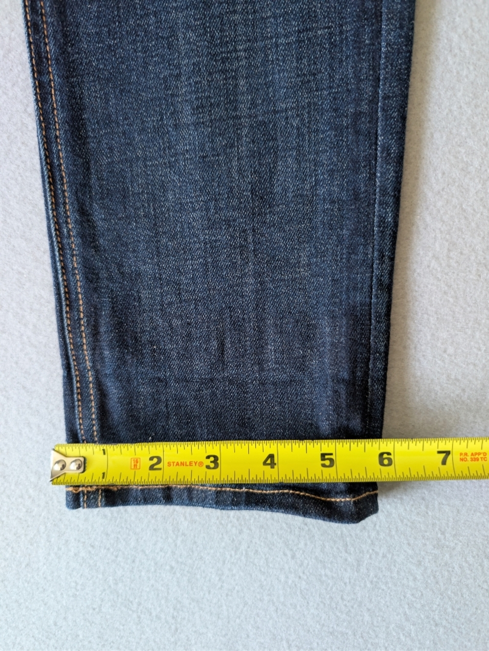 Rag & Bone Indigo Dark Wash Cuffed Skinny Jeans Mid Rise Premium Denim 31x29 image 9